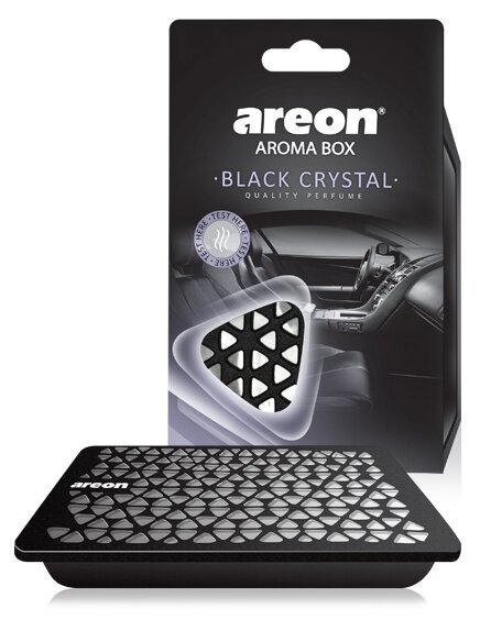 Ароматизатор под сиденье Areon Aroma Box Black Cristal/Черный кристалл