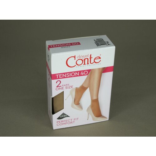 фото Женские носки conte средние, капроновые, 40 den, размер 36-39, бежевый