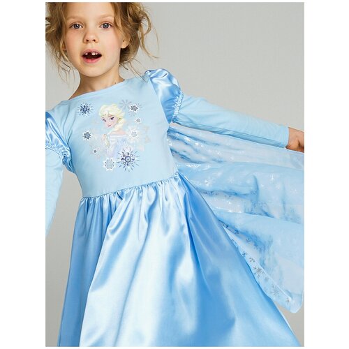 фото Платье playtoday, хлопок, размер 110, голубой