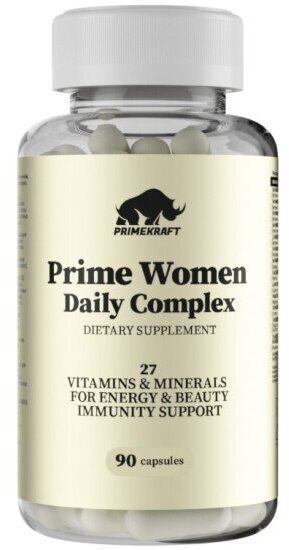 БАД Prime Kraft к пище Комплекс витаминов, минералов и экстрактов для женщин 90 капсул