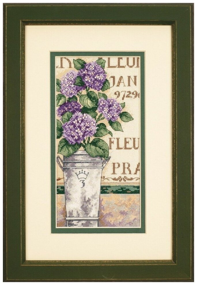 Hydrangea Floral #65092 Dimensions Набор для вышивания 10 x 20 см Счетный крест
