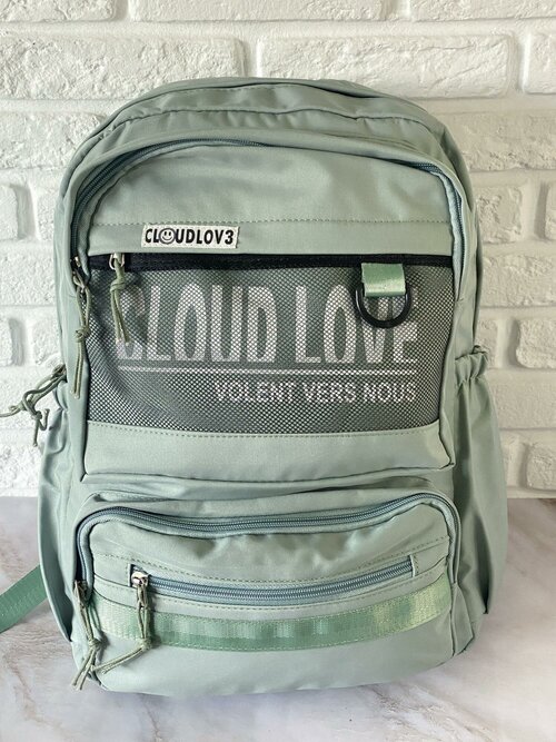 Рюкзак школьный №711 светло-зеленый