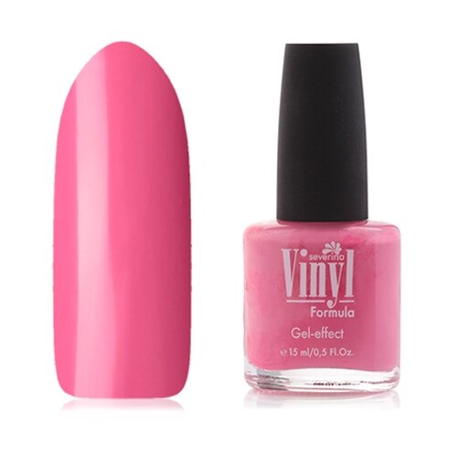 SEVERINA Лак для ногтей Vinyl, 15 мл, 12 розово-фиолетовый severina верхнее покрытие vinyl top glossy coat прозрачный 15 мл