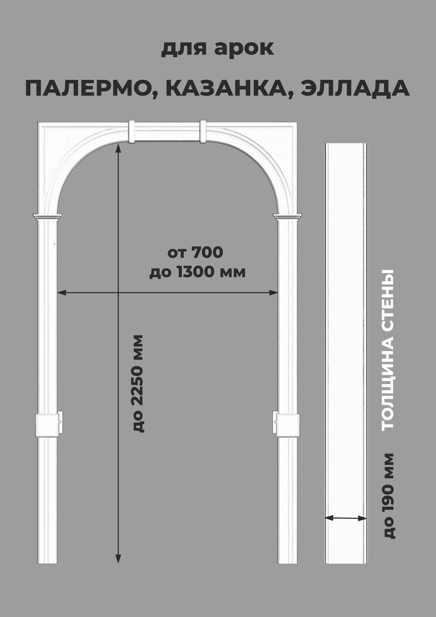 Арка межкомнатная Казанка Премиум, Лесма Стиль , цвет эковенге 700-1300*190*2250 - фотография № 3