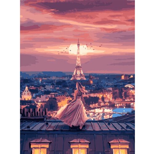 Картина по номерам По крышам Парижа 40х50 см Hobby Home картина по номерам легкость парижа 40х50 см