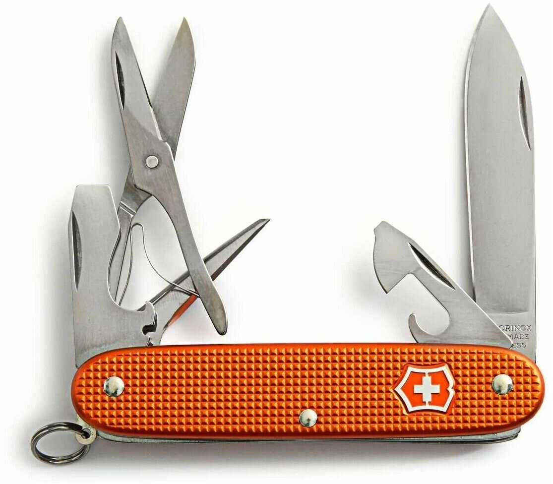Складной нож Victorinox Pioneer X, 9 функций, 93мм, оранжевый - фото №12