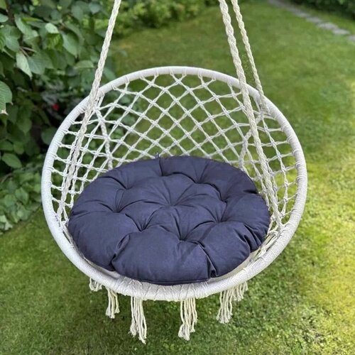 Круглая подушка для садовых качелей Билли, напольная сидушка 60D, синяя