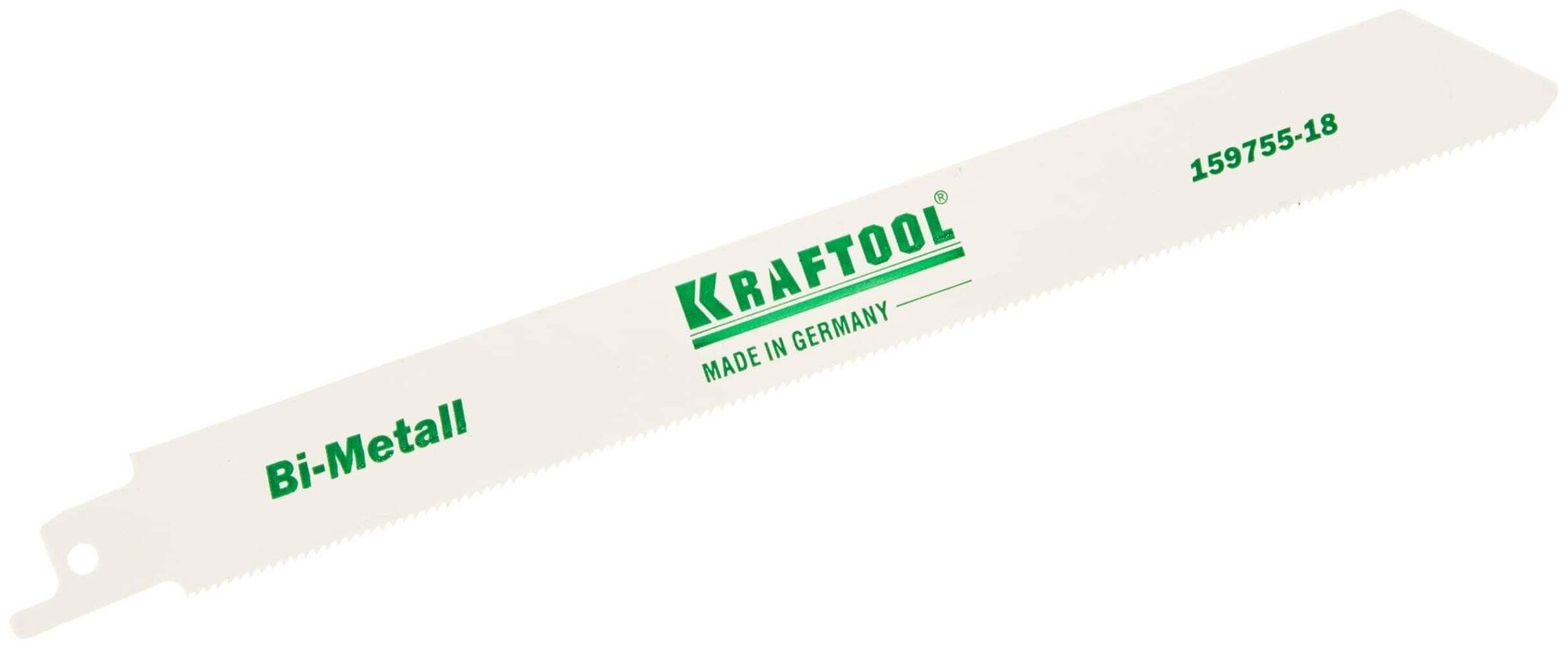 Полотно Kraftool 159755-18 по металлу для электроножовки S1122EF 1/2" S разведенные фрезерованные зубья Bi-Metall шаг 1.4 мм 180 мм