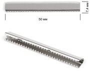 Наконечник-зажим для стропы металл TBY.1749 50х7,4мм цв.3 никель уп.20шт.