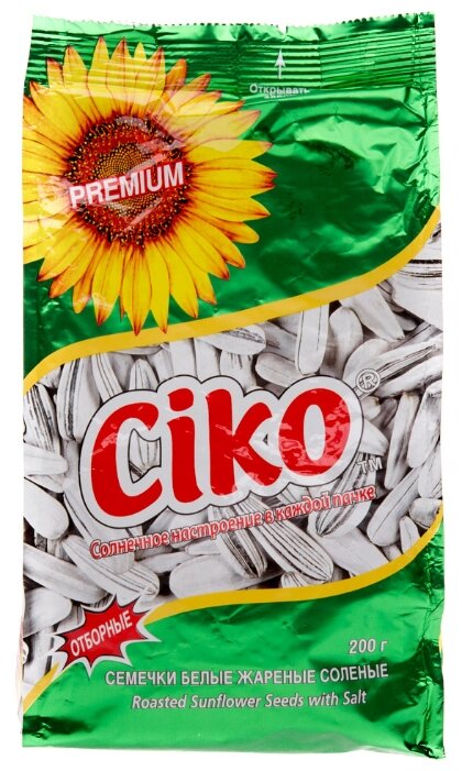 Семена подсолнечника Ciko белые жареные соленые отборные 200 г