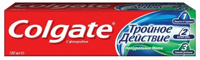 Зубная паста Colgate Тройное действие натуральная мята 100 мл