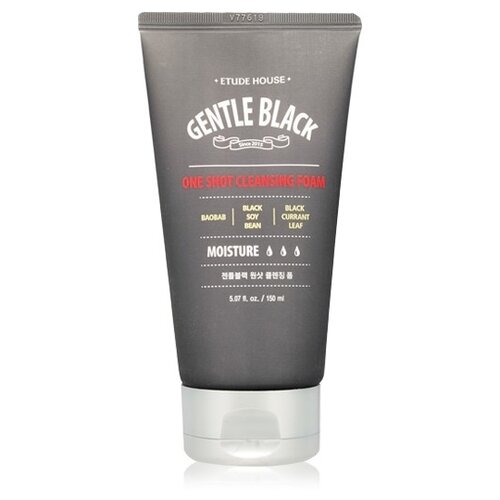 фото Etude House Пенка для умывания Gentle Black One Shot Cleansing Foam 150 мл