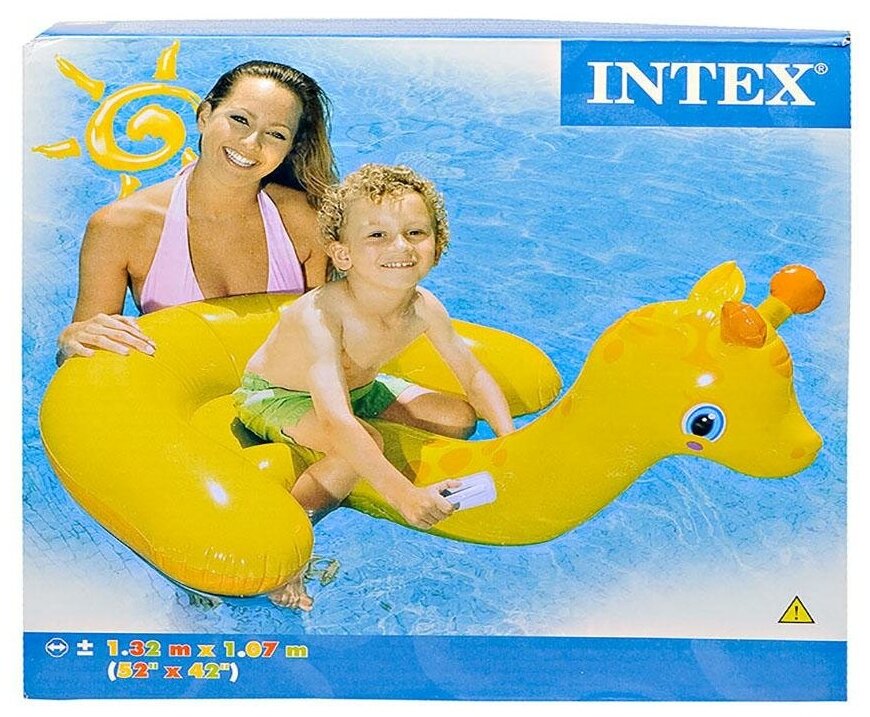 Игрушка для катания по воде Intex Жираф, 132x107 см - фото №4