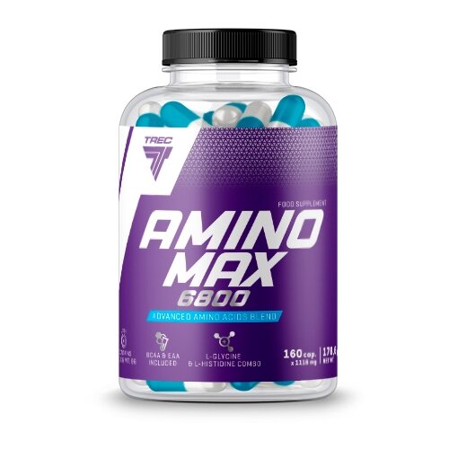 Аминокислотный комплекс Trec Nutrition Amino Max 6800, нейтральный, 160 шт.