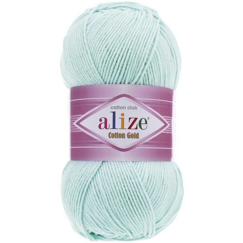 Пряжа Alize Cotton Gold, 1 % хлопок, 45 % акрил, 100 г, 330 м, 1 шт., 514 ледяной 330 м пряжа alize cotton gold 1 % хлопок 45 % акрил 100 г 330 м 1 шт 98 розовый 330 м