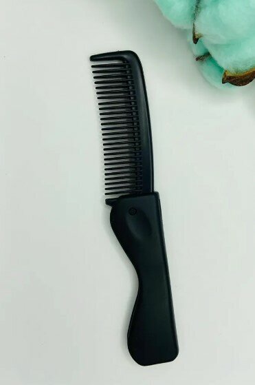 Расчёска складная, 17,5 × 3 см, цвет чёрный