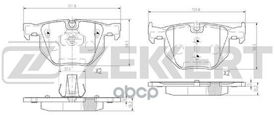 Колодки Торм. Диск. Задн. Bmw X5 (E70) 06- X5 (F15 F85) 13- X6 (E71 E72) 08- X6 (F16 F86) 14- Zekkert арт. bs-2937