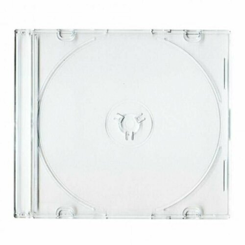 Коробка футляр на 1 CD/DVD диск Slim (прозрачная)