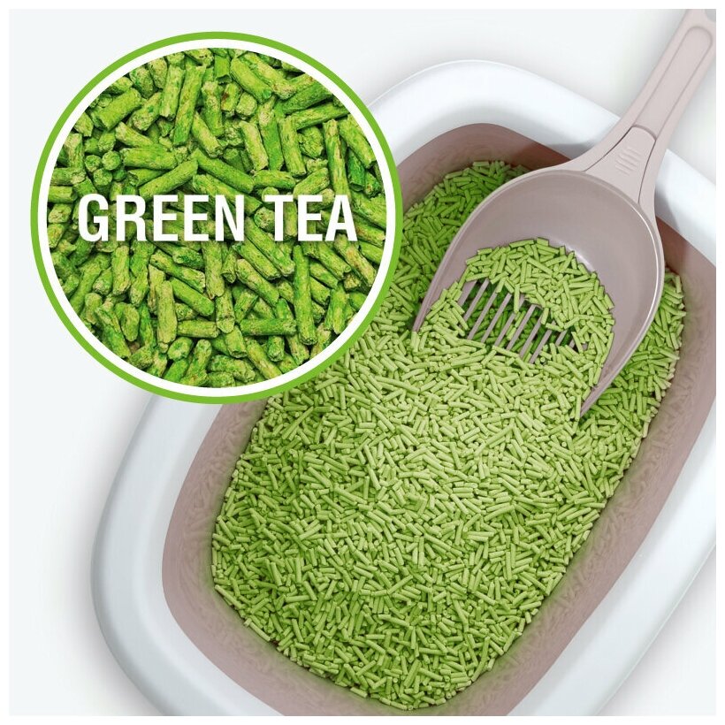 Наполнитель тофу "Комок" Green tea, 20 кг - фотография № 5