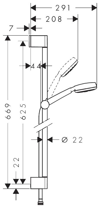 Душевой гарнитур Hansgrohe - фото №2