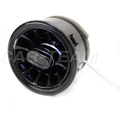 Сопло вентиляции (mini ver 2.0) в стиле AMG с белой подсветкой - черный лак (1шт)