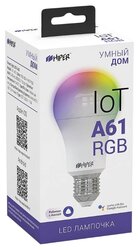 Лампа светодиодная HIPER IoT A61 RGB, E27, A60, 11Вт