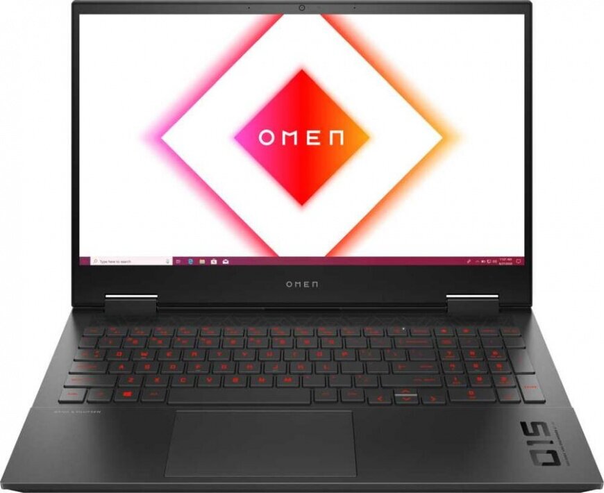 HP 15.6" Ноутбук HP OMEN 15-ek1003ur (2560x1440, Intel Core i7 2.2 ГГц, RAM 16 ГБ, SSD 1000 ГБ, GeForce RTX 3070, DOS), 39V97EA