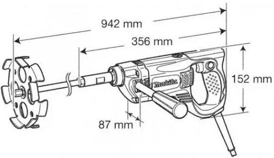 Дрель-миксер UT 1305 Makita - фотография № 11