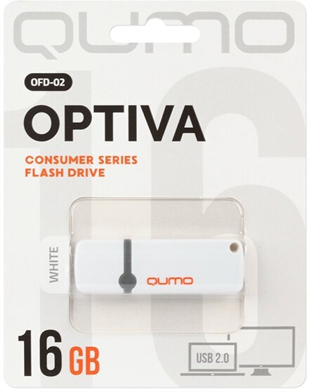 Флешка USB 64Gb QUMO Optiva 01 USB3.0 белый QM64GUD-OP2-white - фото №4