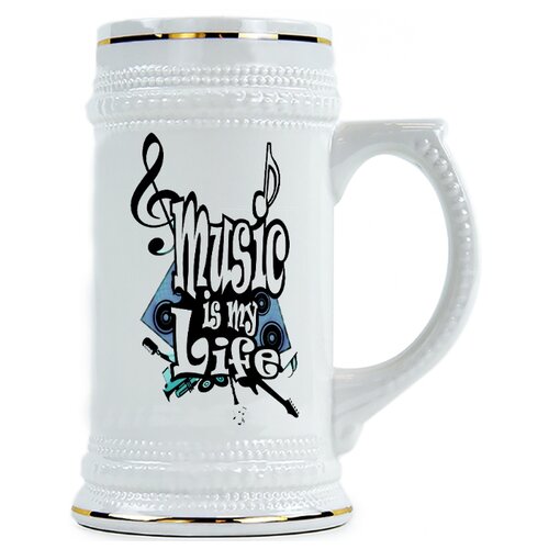 фото Пивная кружка music is my life drabs