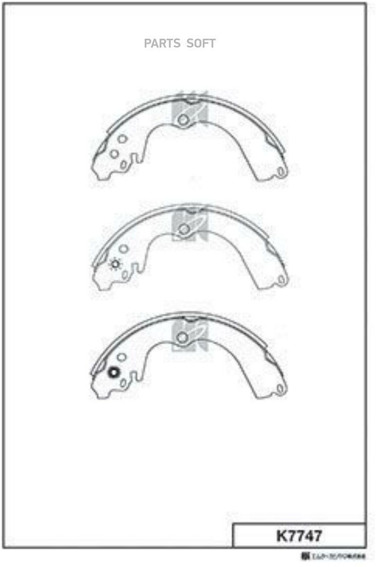 KASHIYAMA K7747 Колодки тормозные барабанные