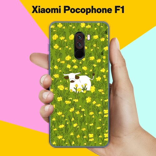 Силиконовый чехол на Xiaomi Pocophone F1 Корова / для Сяоми Покофон Ф1 силиконовый чехол на xiaomi pocophone f1 молния для сяоми покофон ф1