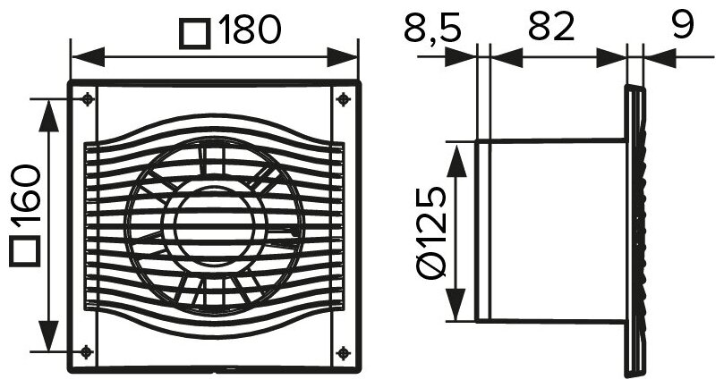 Вентилятор ЭРА SLIM 5C black carbon D125 - фотография № 4