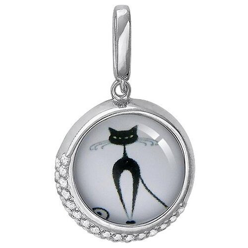 фото Эстет подвеска с стеклом и фианитами из серебра 01п252683-7