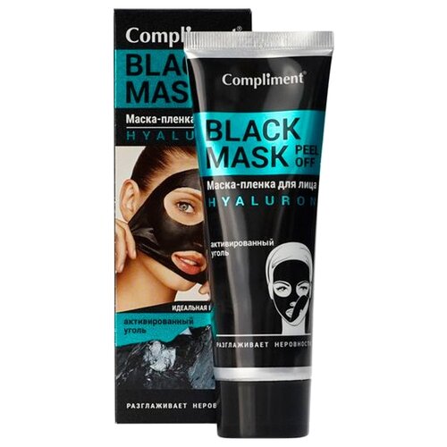 Compliment Black Mask Маска-плёнка Hyaluron, 80 г, 80 мл