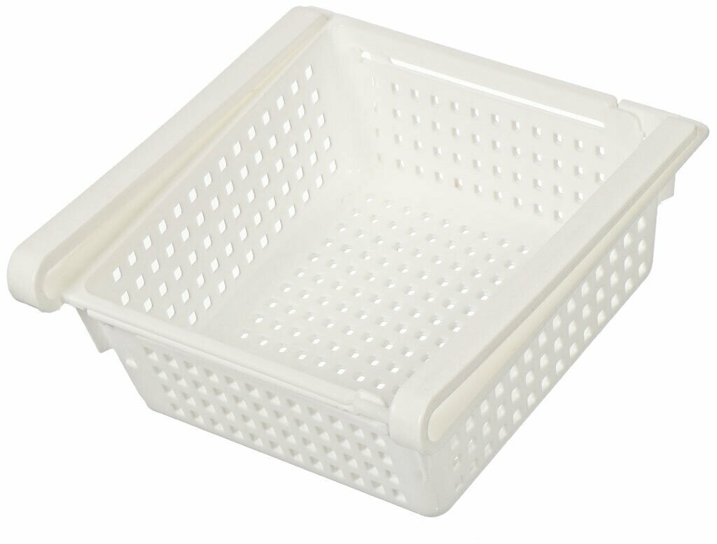 фото Органайзер для холодильника раздвижной «Лофт», 19,7×20×7,7 см, цвет белый