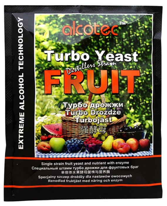 Турбо дрожжи спиртовые Alcotec Fruit Turbo, 60 г