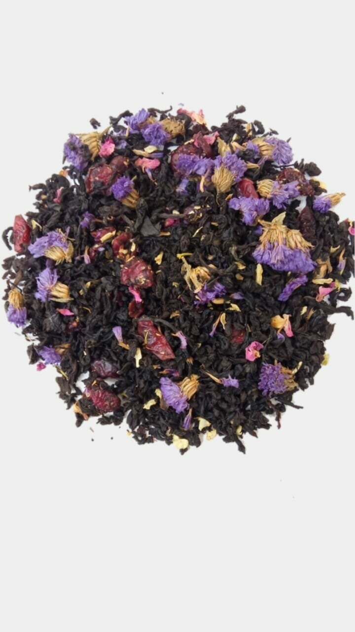 Чай Сказки Шахерезады, чай черный, чай ягодный, карамельный, 100 грамм. - фотография № 1