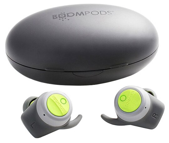 Беспроводные наушники BOOMPODS Boombuds Sport, цвет Серый (TWSGRN)