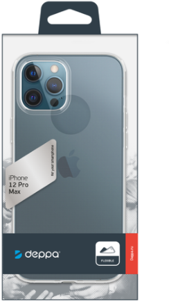Чехол Deppa Gel Basic для Apple iPhone 12 Pro Max прозрачный PET синий - фото №6