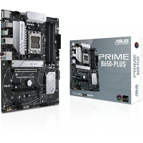 ASUS Материнская плата Asus PRIME B650-PLUS SocketAM5 AMD B650 4xDDR5 ATX AC`97 8ch(7.1) 2.5Gg RAID+HDMI+DP