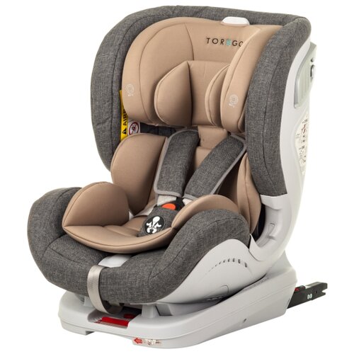 фото Автокресло группа 0/1/2 (до 25 кг) torego drive isofix, серый/лен