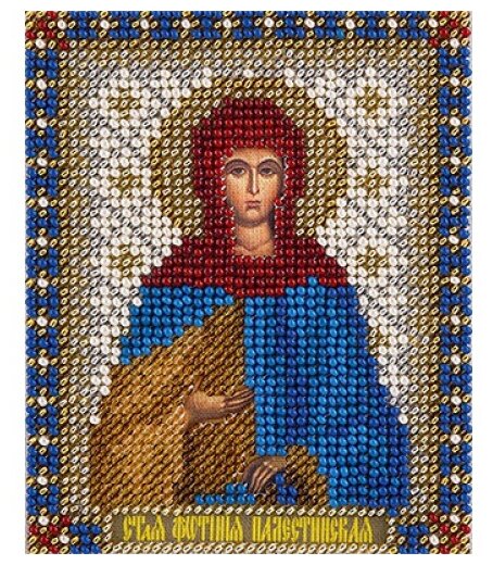 PANNA Набор для вышивания бисером и нитками Икона Святой Светланы Палестинской 85 x 105 см (CM-1464/ЦМ-1464)