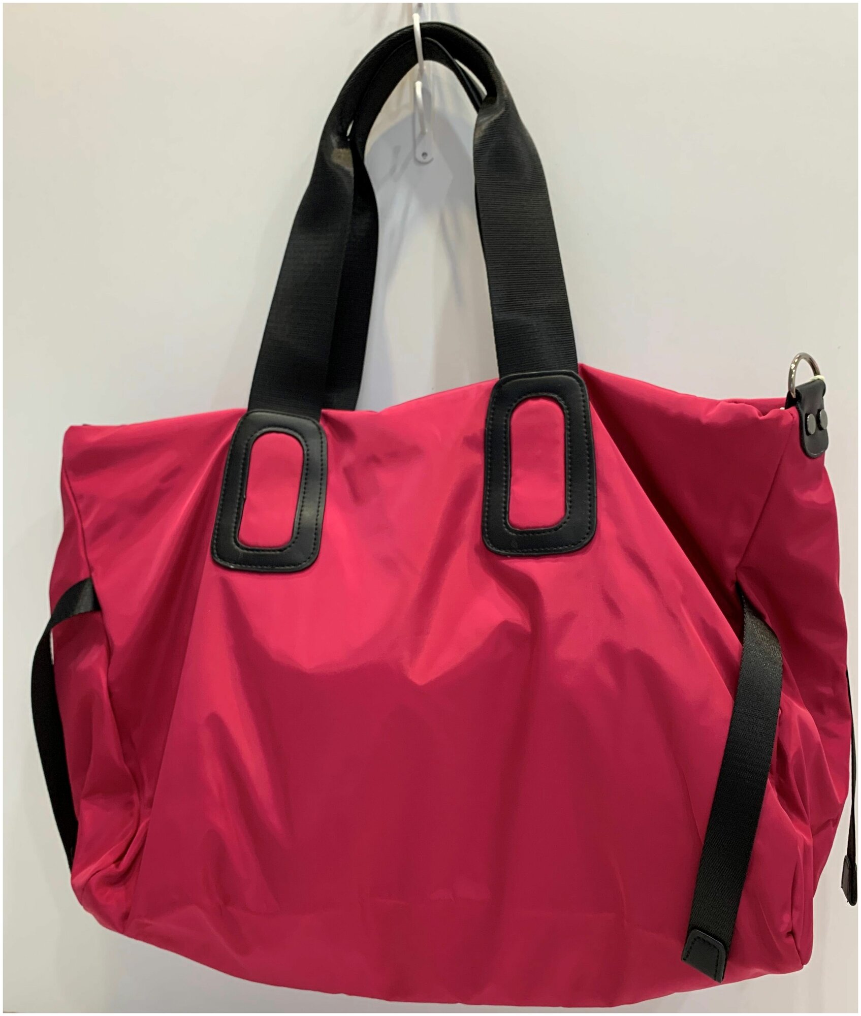 Женская сумка/ Тканевая сумка/Вместительная сумка на плечо/Цвет фуксия - фотография № 2