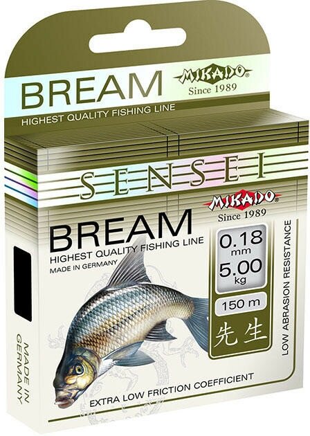 Леска мононить Mikado SENSEI BREAM 0,16 (30 м) - 4.20 кг.