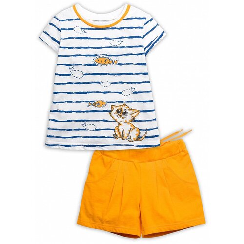 Комплект одежды Pelican, размер 3, желтый, оранжевый комплект одежды pelican футболка и шорты размер 5 мультиколор