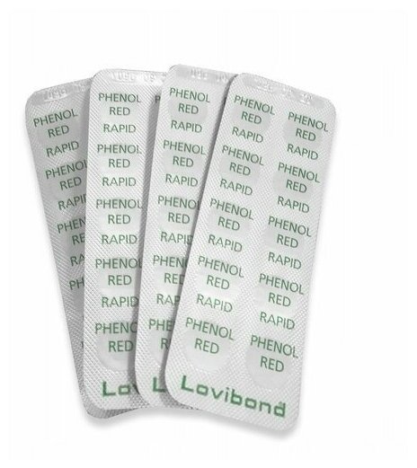 Тестерные таблетки для ручного тестера LOVIBOND Комплект (DPD-1 50шт + phenol red 50шт) - фотография № 2