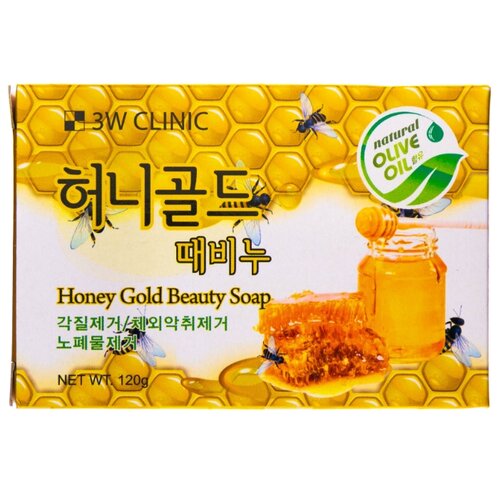 фото Мыло кусковое 3W Clinic с экстрактом меда Honey Gold, 120 г