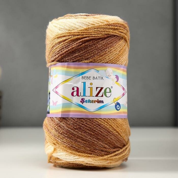 ALIZE Пряжа "Sekerim batik" 100% акрил 320м/100гр (3050 бежевый)