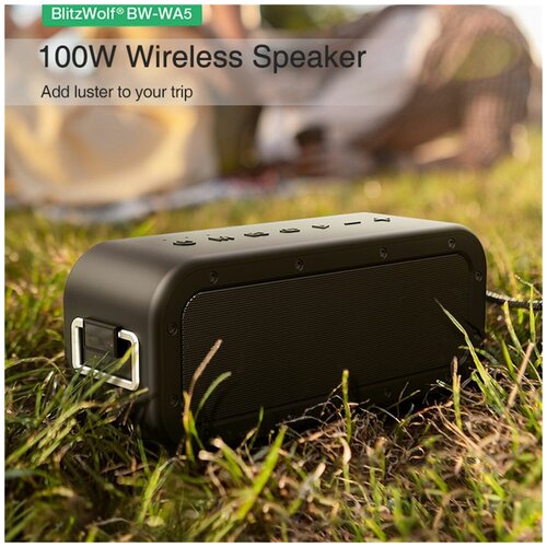 Портативная Bluetooth колонка BlitzWolf BW-WA5 100W Wireless Speaker Black